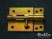 100mm Yellow ZINC PLATED Slide Bolt Door Latch Lock 4 Doors Drawer Furniture