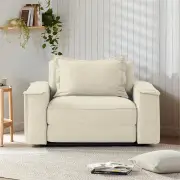 Sydney Armchair Sofa Bed - Oyster Shell / Long Single