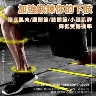 【S-SportPlus+】繩梯 3米6節敏捷梯 速度梯(訓練梯 跳格梯 足球訓練 足球訓練器材 籃球訓練 跑步訓練)