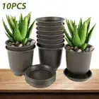 Round Plant Flower Seedlings Nursery Pots Saucer Tray Planter Home Decor ShBCJ