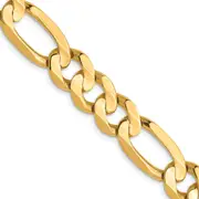 24 Inch 10K 8.75mm Concave Figaro Chain
