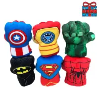 在飛比找蝦皮購物優惠-娃娃拳擊手套超級英雄鋼鐵俠隊長綠巨人蜘蛛俠超人拳擊手套
