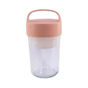 Avanti 650ml Silicone/Glass Food Jar w/ Lid Snack Insulated Container Peach