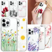 Gorgeous Flowers Phone Case For iPhone 16 Pro Max 15 Plus 14 13 12 Clear Cover