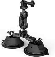 SmallRig Suction Cup Mount for GoPro, Camera Holder on Car Window, Windshield, for DLSR, Lightweight Camera (for Sony ZV-1, for Canon G7X Series), with Action Camera Mount - 3566