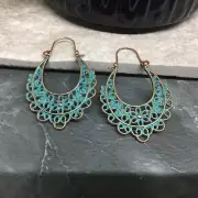 2” Bronze-tone Earring Set Bohemian Retro Drop Dangle Hook New Free Ship 7118