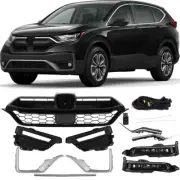 11PCS Front Grille Headlight Trim Fog Light Bracket Set Fits 2020-2022 Honda CRV (for: Honda)