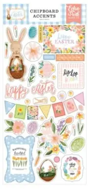 Echo Park Paper MY FAVORITE EASTER 6x13 Sheet of Chipboard Accents