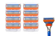 8Pcs Replacement 5 Blades Razor Blades for Men Razor Refills for Gillette