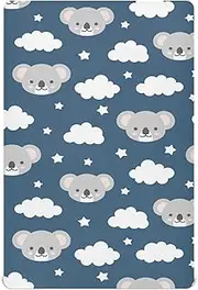 Fitted Crib Sheets for Baby Boys or Girls Soft Baby Sheet Set for Cribs and Toddler Beds 39x27in Cute Koala Good Night Pattern