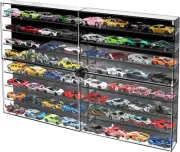 Hot Wheels Diecast Model Car Display Case 1/64 Scale Toy Cars Organizer Cabinet