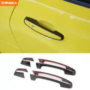 4x Exterior Door Handle Cover Trim Shell For Chevrolet Camaro 2017+ Carbon Fiber (for: Chevrolet)