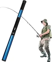 Compact Fishing Rod,Lightweight Fiberglass Pole - Ultra Light Fiberglass Telescopic Fishing Rod Pole, for Camping, Outdoors, Travel