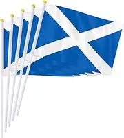 PTEROSAUR 50 Pack Scotland Handheld Flag, Scottish Small Hand Held Stick Flags (50)