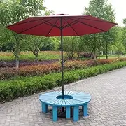 Outdoor Backless Bench, Weatherproof Garden Patio Bench Wood Seater with Semi-Circular Frame, Tree Bench Wrap Around Outside Seating for Porch Park Lawn Backyard(Round)