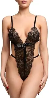 [Dita Von Teese] Von Follies Fantacist Black Lurex Lace Bodysuit