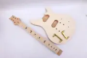 Set Mahogany Guitar Body+Neck Maple Fretboard DIY guitar Kit quilted Maple