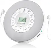 Rechargeable CD Player Portable with Bluetooth Audio Boombox with Stereo Speaker