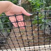 Garden Fencing 5/10/50M High Animal Barrier, Black Plastic Mesh Fence 3Cm Holes, Heavy Duty Outdoor Construction Barrier Netting (1.5X50M/4.9X164Ft)