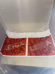 2 LEICA LEITZ Camera Store Plastic Shopping bag 16.5" x 15" New