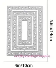 Dog paw print photo frame 3pcs metal craft stencil die cut paper machine