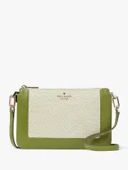 Lena Canvas Colorblock Double Compartment Crossbody