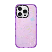 iPhone 16 Pro Impact Case Transparent Flowers