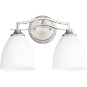 Quorum Jardin 2 Light Vanity, Satin Nickel - 5027-2-65