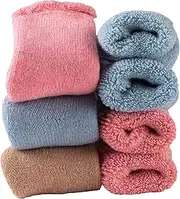 [Yoicy] Kids Thick Warm Wool Socks - Super Soft Cozy Winter Crew Socks For Kids Boys Girls 4-7T (Pack of 3)