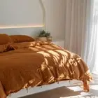 Cinnamon Linen duvet cover Stonewashed Linen Duvet Cover Linen Bedding Cover Set