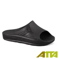 在飛比找PChome24h購物優惠-ATTA40厚均壓散步拖鞋-黑