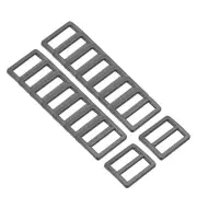 16Pack Slide Buckle 1" Tri-Glide Slides Adjuster Webbing Strap Slider, Grey