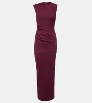 [Dorothee Schumacher] Dorothee Schumacher Simply Timeless cotton jersey maxi dress AU 14 burgundy