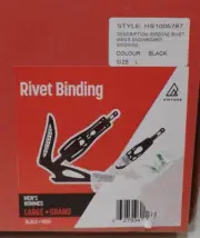 SNOWBOARD BINDINGS RIPZONE Rivet HS1005787 Size L Black 2022 2023 NEW