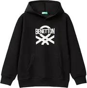 [United Colors of Benetton] C/Cap M/L 3J68C203N Kids & Teenagers Hoodie, Black, 130 cm, Black, 130