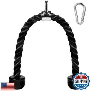 AWEFRANK Deluxe Tricep Rope Gym Rope Pull Down Cable Attachment, 31.5 Inch Ro
