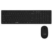 SonicB Wireless Keyboard Mouse Set Number Pad Windows Mac Plug & Play USB Dongle 2.4GHz