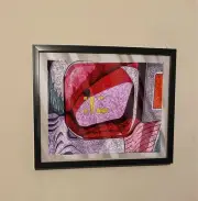 Frieza from dragon ball z custom art piece with black frame