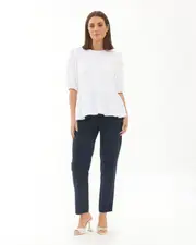Alexa Classic Crop Pant Navy