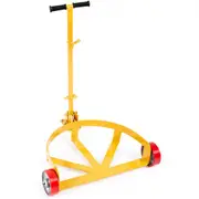 VEVOR 250L Drum Dolly, 544 kg Load Capacity, Barrel Dolly Cart Drum Caddy Round Dolly Steel Low Profile, Heavy Duty Steel Frame with Adjustable Handle