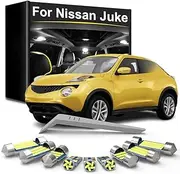 Car LED Interior Light Kit, For Nissan Juke 2011-2015 2016 2017 2018 2019 2020 2021 2022 Dome Reading Sunvisor Trunk Lamp