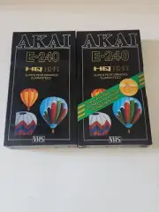 Akai E-240 HQ Hifi Blank VHS Tape New & Sealed X2