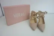 Size 6 Women's "Verali" Gorgeous Blush Microsuede Heels. Brand New.Bargain Price