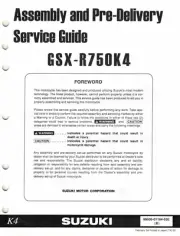 NOS Genuine Suzuki Assembly and Pre-Delivery Service Guide/Manual GSX-R750 2004