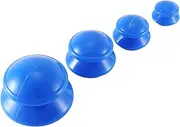 Blue Vacuum Cans Massage Silicone Cupping Moisture Absorber Ventouse Anti Cellulite Physical Therapy Health Care Device 4 Pcs