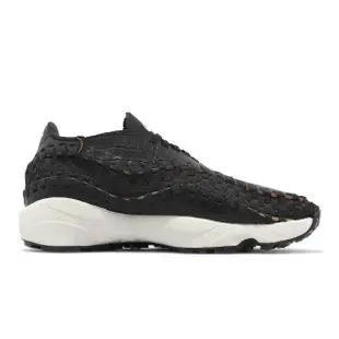 【NIKE 耐吉】休閒鞋 Air Footscape Woven PRM 女鞋 黑 鱷魚紋 編織 復古(FQ8129-010)