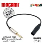 MOGAMI 2549 TRS 6.5MM 至 XLR 公 1 米