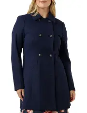 [Stella] Homeland High Neck Coat in Navy