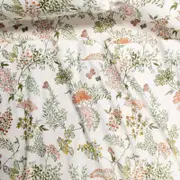 Accessorize Bedroom Collection King Cotton Flannelette Sheet Set Feuilles Floral Print - King Bed