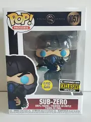 Funko Pop Mortal Kombat Movie Sub-Zero Glow in The Dark EE Exclusive + Protector
